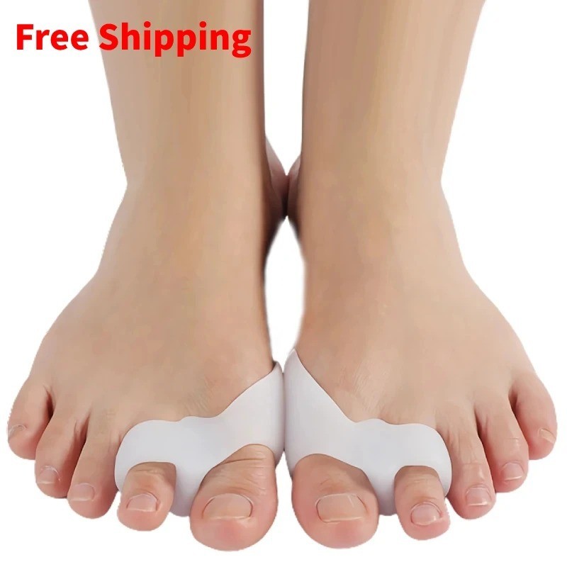 1 Pair Silicone Gel Bunion Toe Corrector Orthotics Straightener Separator Pain