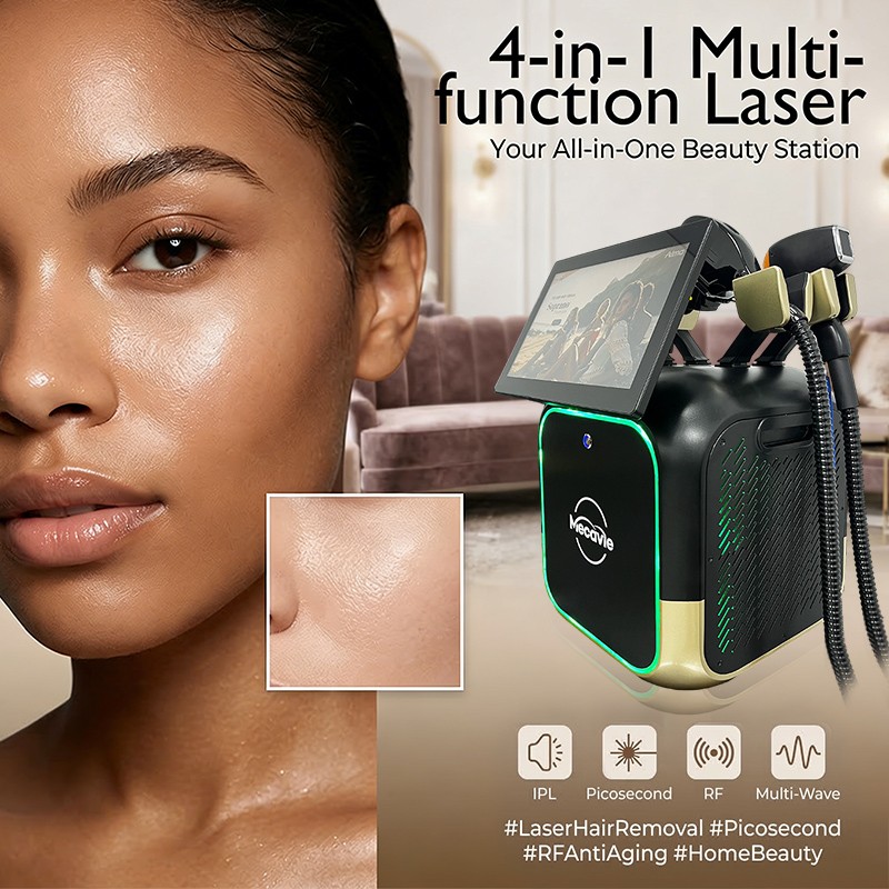 4-in-1 Multifunctional Beauty Device IPL+RF+Diode Laser Hair Removal+Picosecond