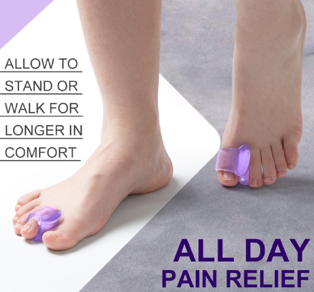 4 Pairs Gel Toe Separators Toe Spacers Reusable Foot Care Set