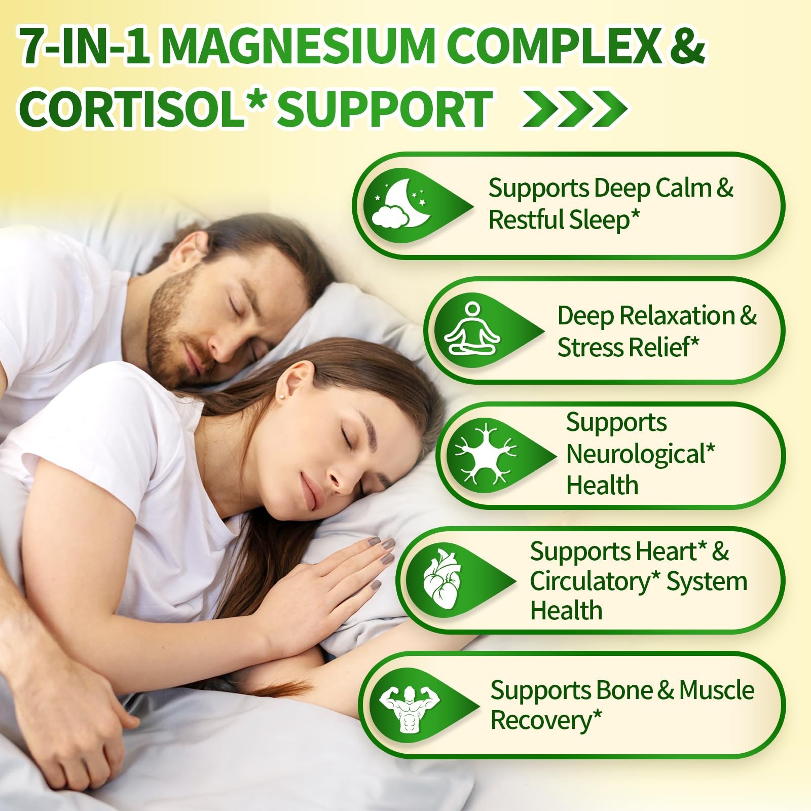 Magnesium Complex for Women & Men with Cortisol Support, D3, Zinc, 7 Forms Ma…
