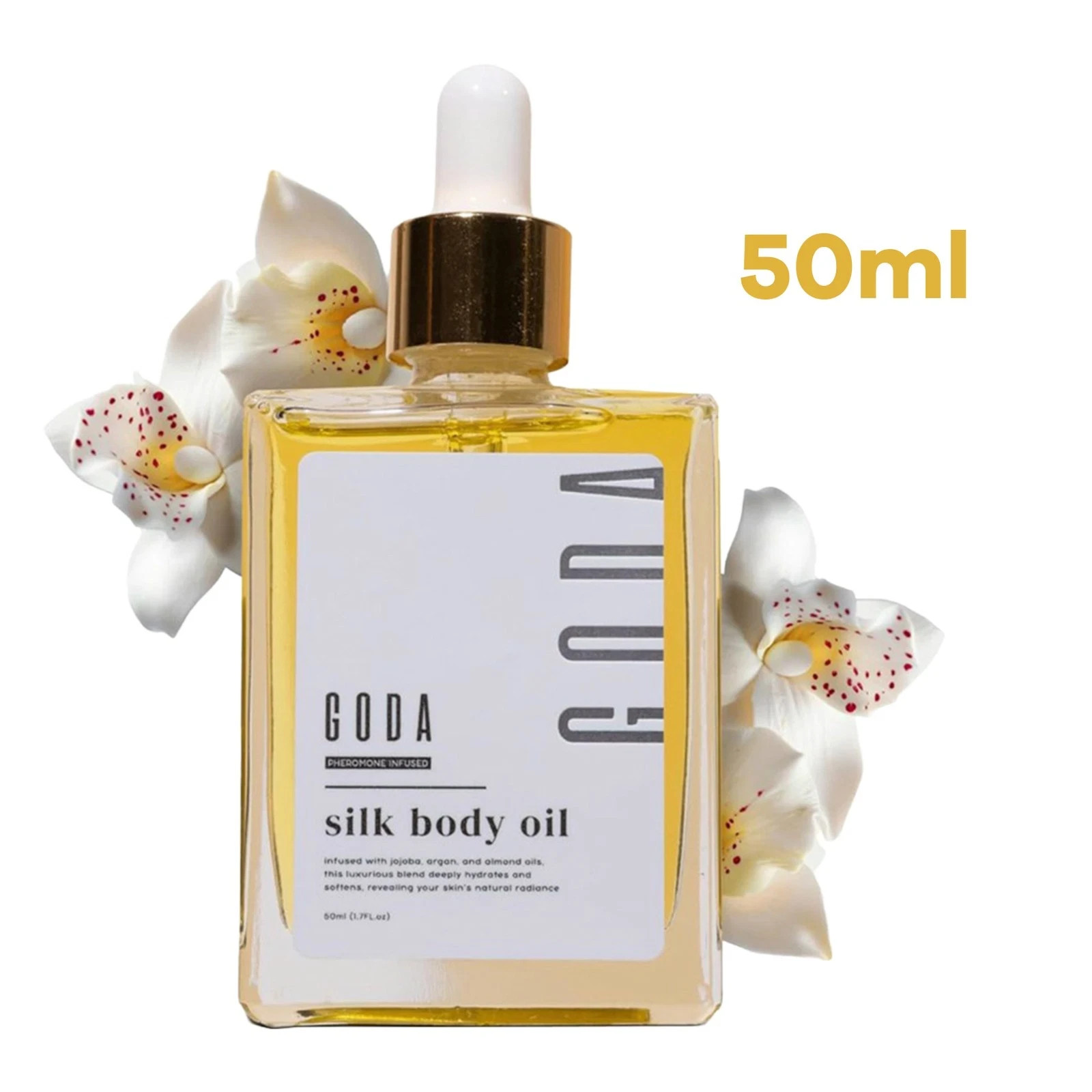 GODA Silk Body Oil Women Firming Anti Aging Moisturizer Formula Shower Oil 1.7oz