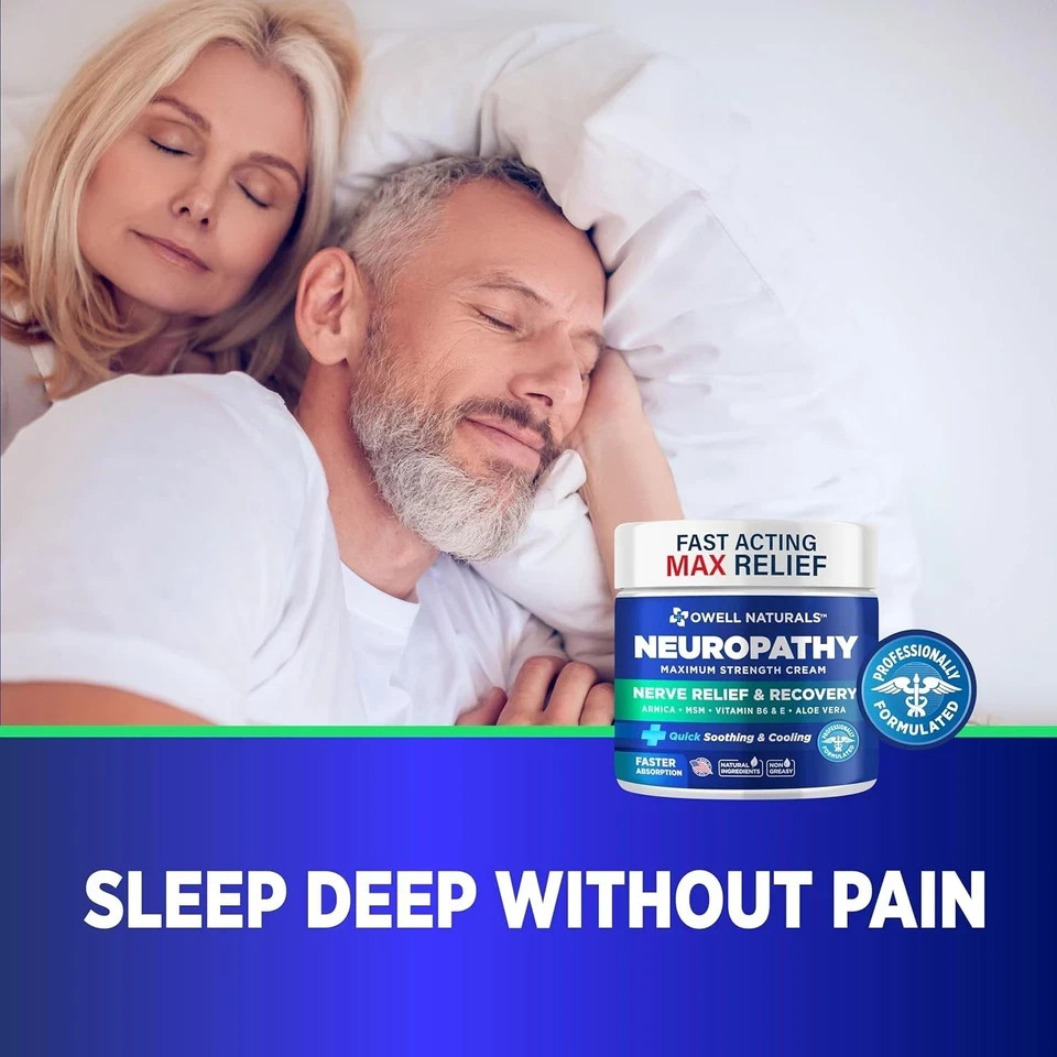 Neuropathy Nerve Relief Cream All Natural for Feet, Hands, Legs Toes