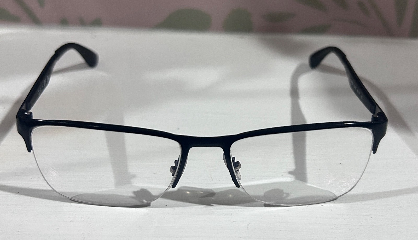 RAY-BAN EYEGLASSES FRAMES ONLY RB6335-2503 BLACK HALF RIM 54-17-145