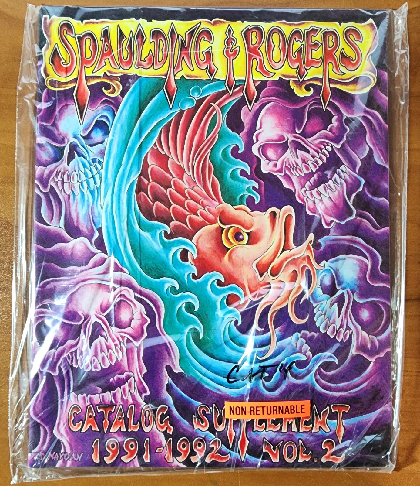 1991-92 Spaulding & Rogers Rare, Original Tattoo Supply’s Catalog Ted Naydan NOS
