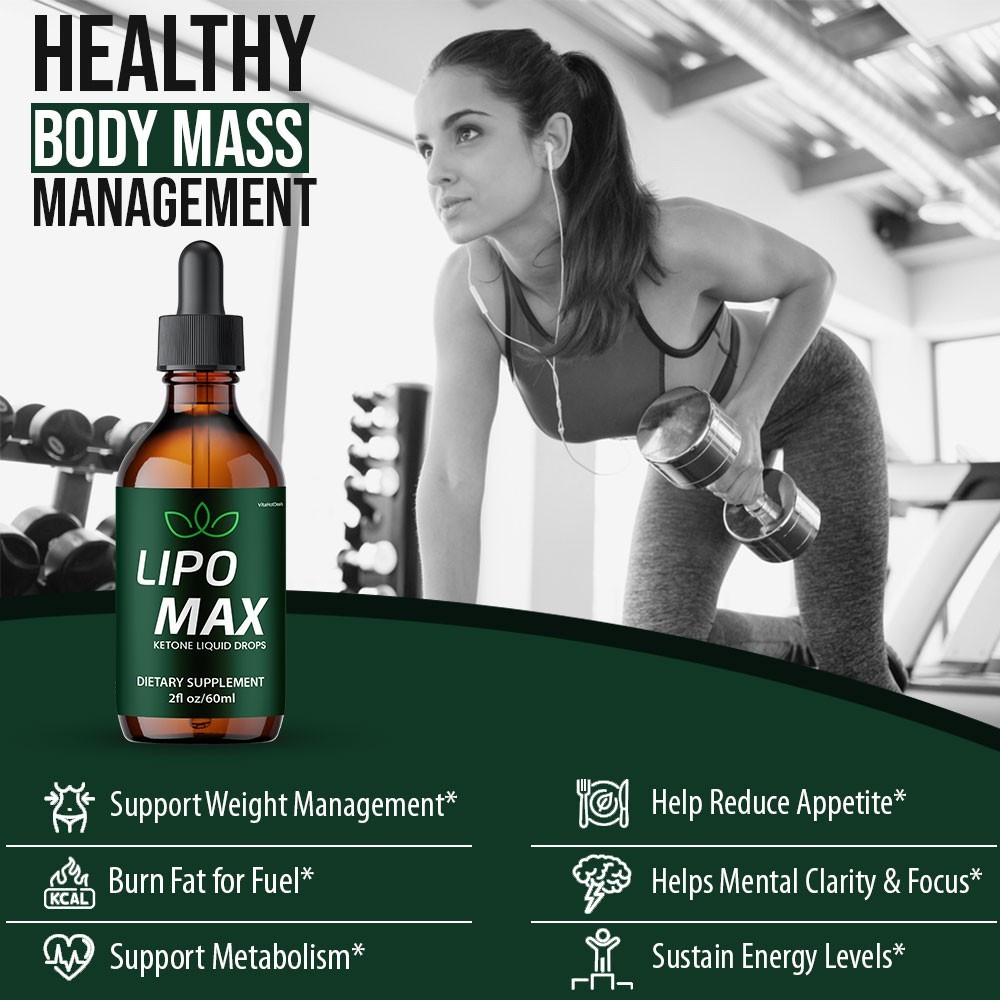 Lipo Max Liquid Supplement, All Natural Max Strength, LipoMax Drops (3 Pack)