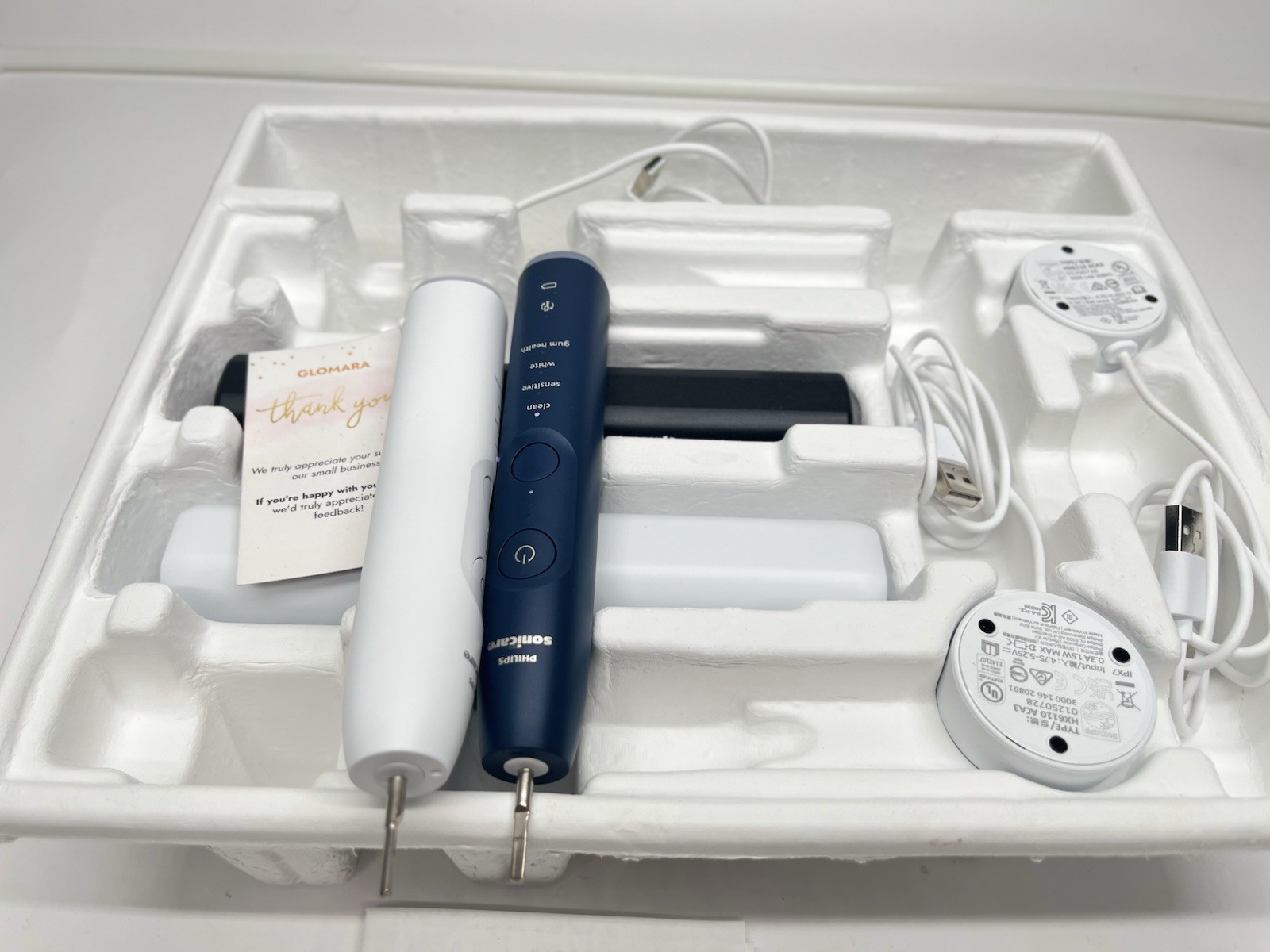 Philips Sonicare Professional Clean Plus Toothbrush 2Pk Black White OEM