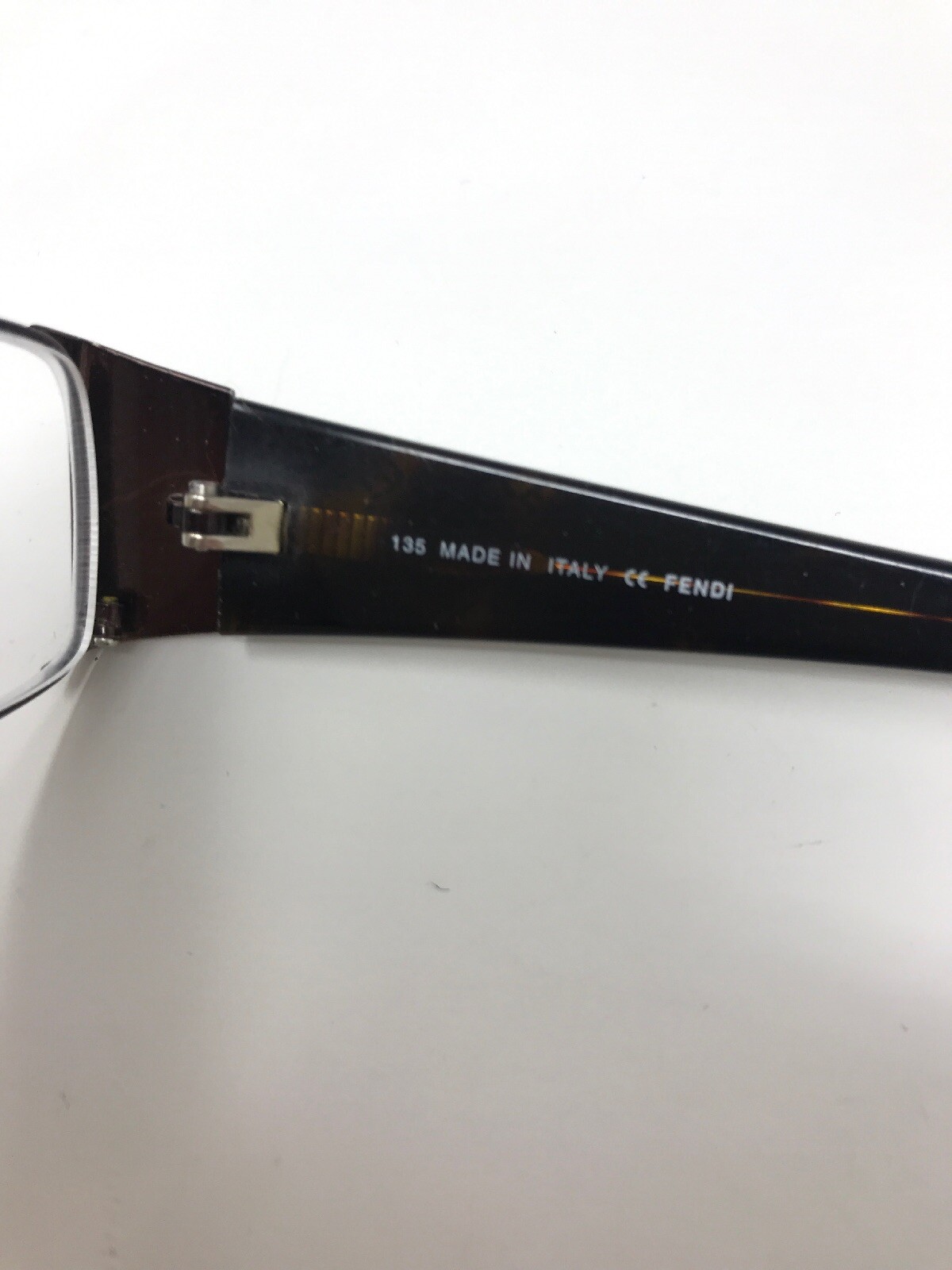 FENDI Designer Eyeglasses Italy F700 210 53-17-135 Dark Brown Polish UX87