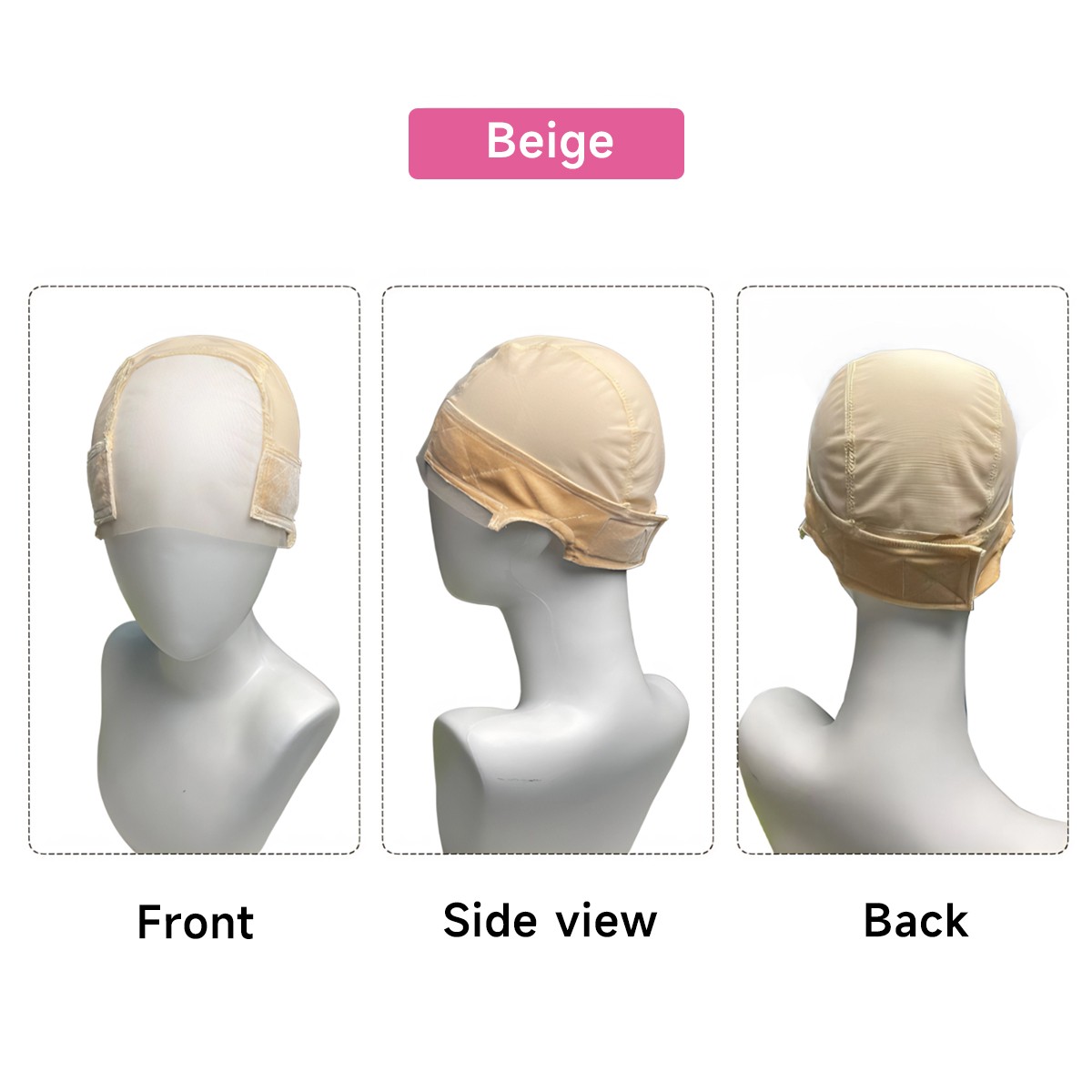 Lace wig grip cap adjustable, keeping wigs in place, Adjustable Grip, Reusable