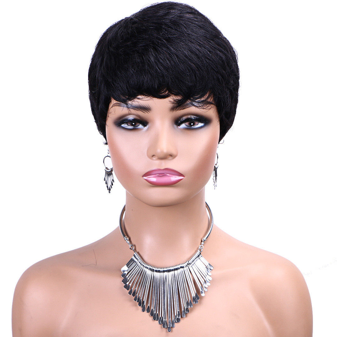 Pixie Cut Human Hair Wigs Short Pixie Wig None Lace Front Wigs Boy Cut Straight