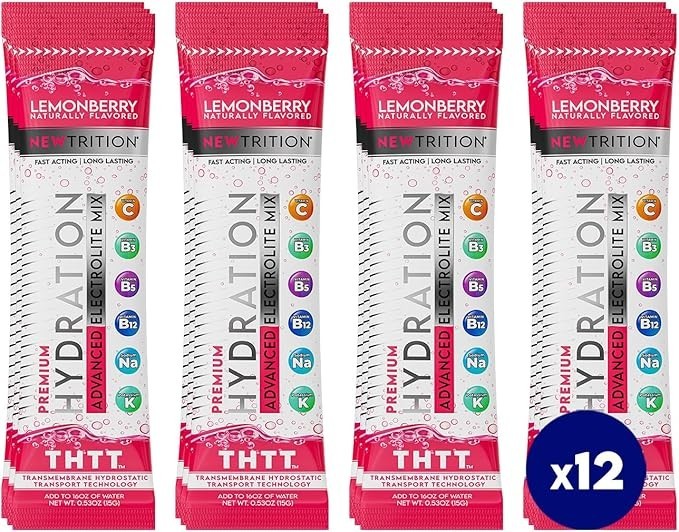NewTrition Hydration Powder – Fast-Acting Electrolyte + Vitamin Drink Mix