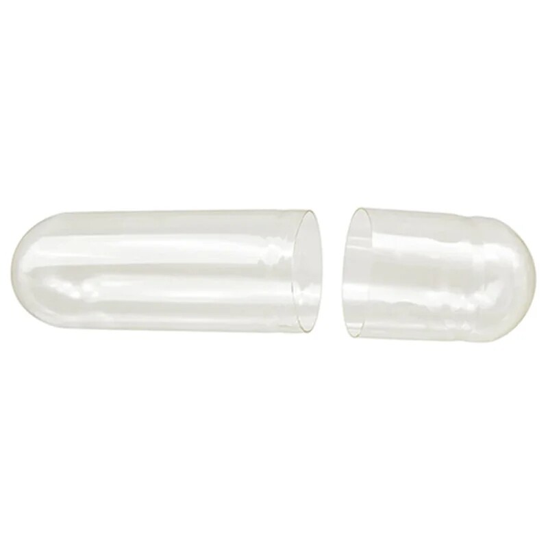 Size 00 Empty Capsules 1000 Count Gelatin Separated Clear for DIY Filling