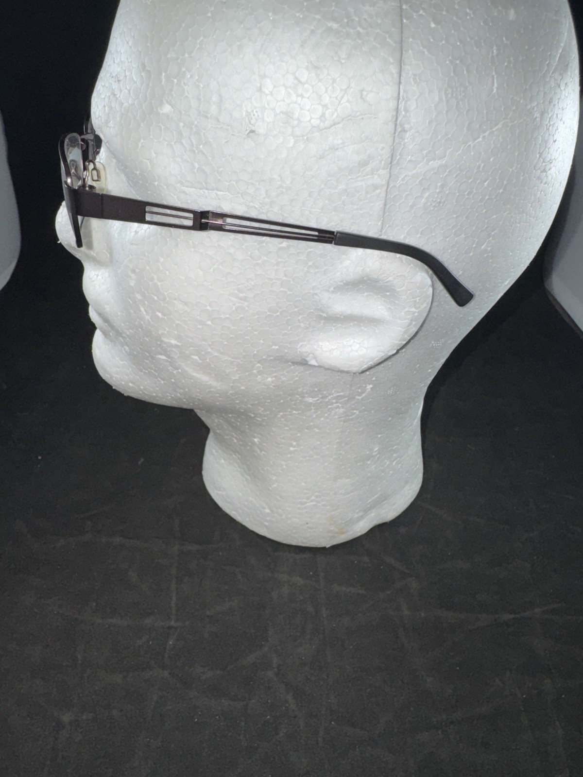 EASYTWIST CT210 20 Grey Mens Rectangle Full Rim Eyeglasses 51-16-135 $136 Retail