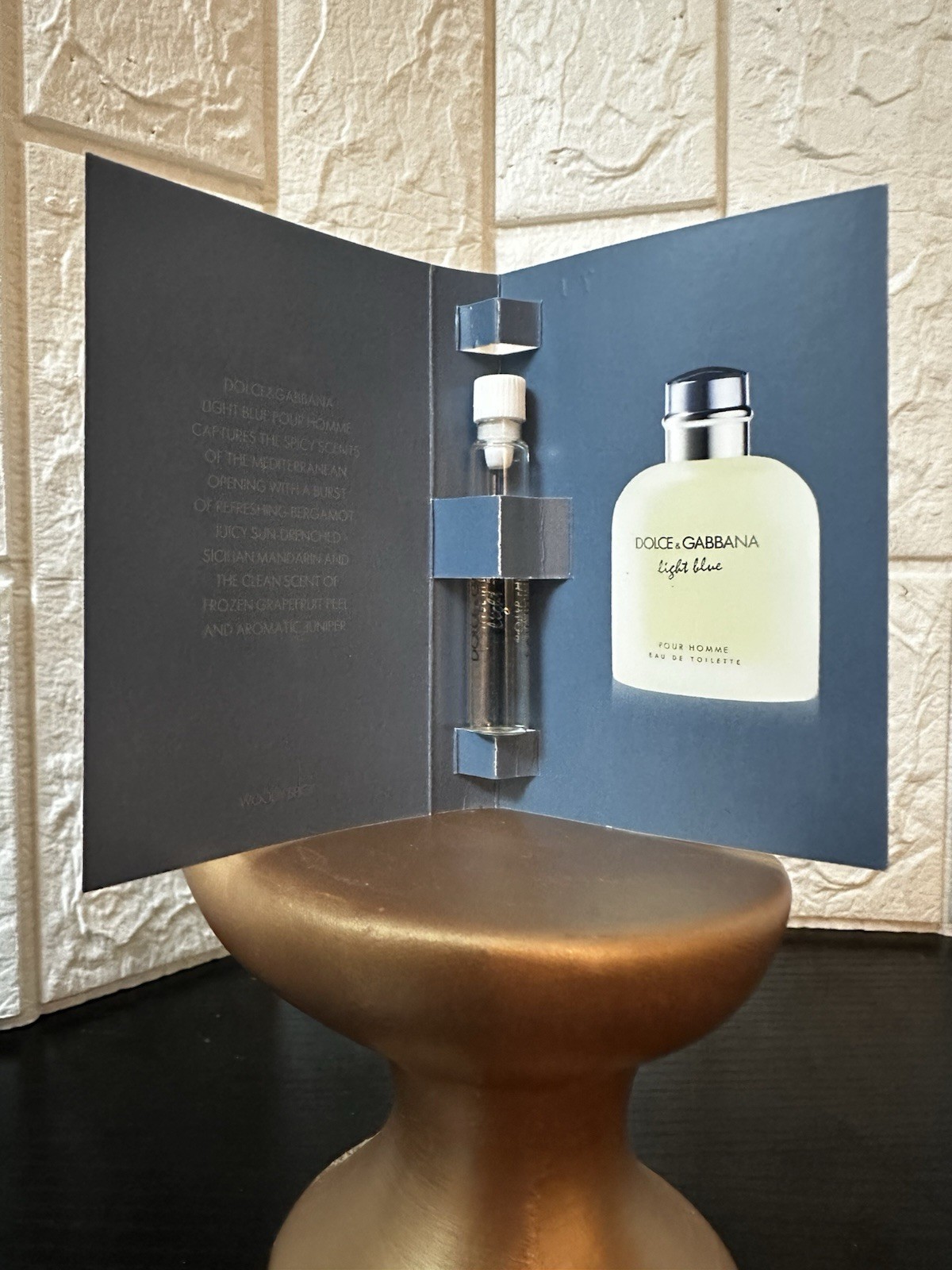 New Sample Size Dolce & Gabbana Light Blue Pour Homme EDT 1.5ml spray