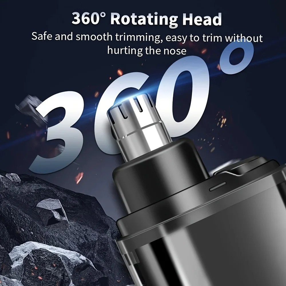 Suitable for Men, USB Charging Nose and Ear Hair Trimmer Portable Electric Nose