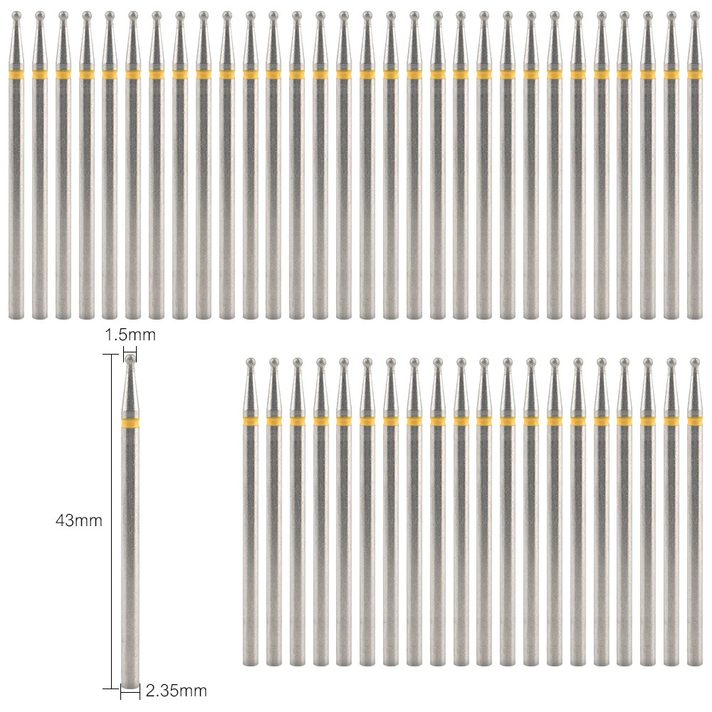 50Pcs Drill Bits Set Manicure Cutter Bits Accessories Dead Skin Remove Tools