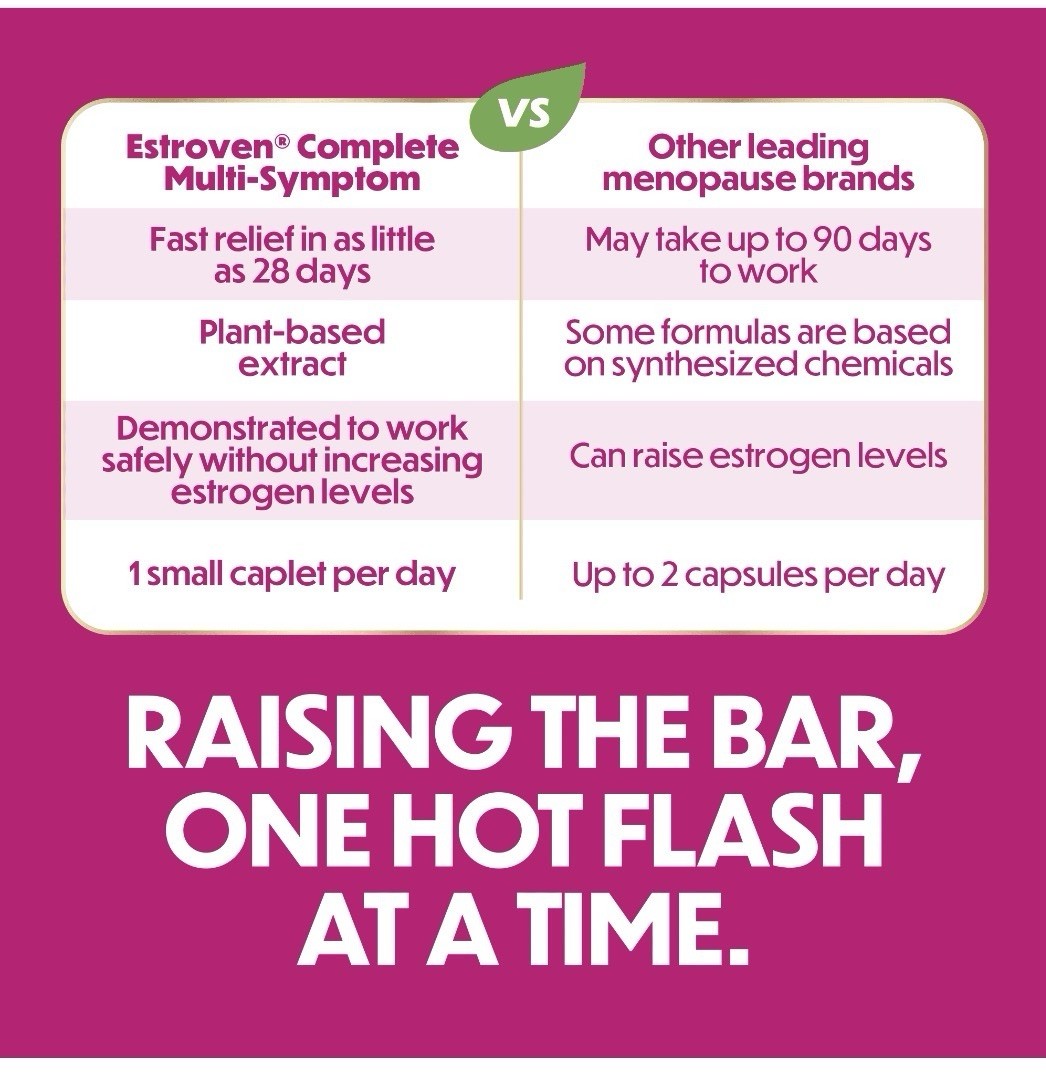 Estroven Complete Multi-Symptom Menopause Relief 60 Caplets .