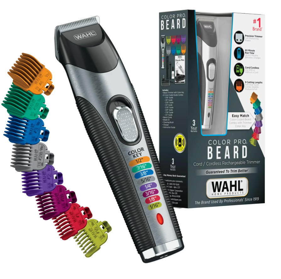 Wahl Color Pro Cord/Cordless Rechargeable Hair, Beard Trimmer for Men – 9891-100