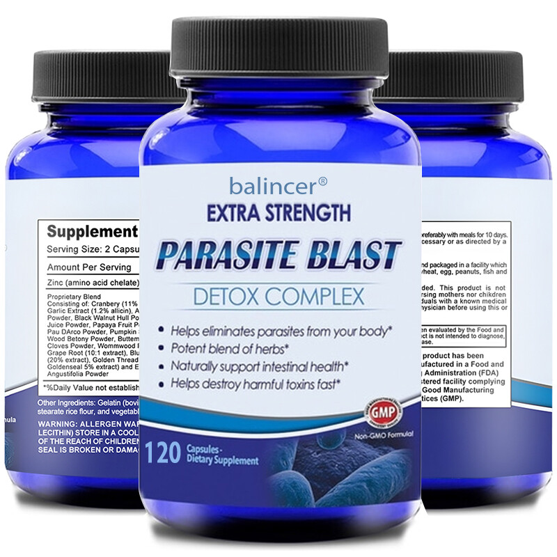 PARASITE BLAST Body Cleanse Complex Anti- PARASITE Support 120 Capsules
