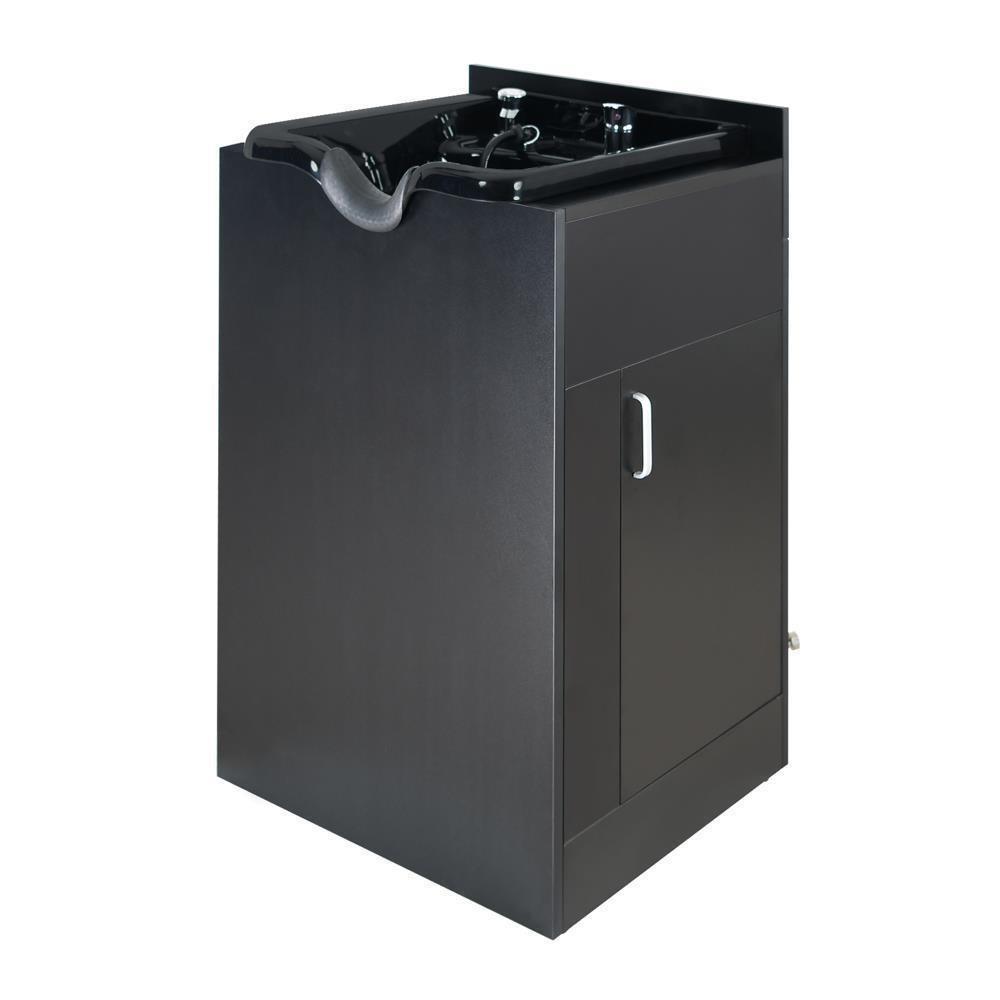Shampoo Backwash Sink Station with Shampoo Bowl Salon Spa Beauty Barber Cabinet