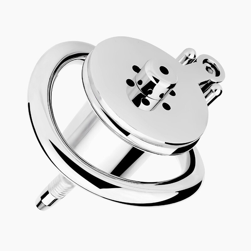 Sissy Metal Inverted Silicone Tube Chastity Cage Combination Head Lock Devcies