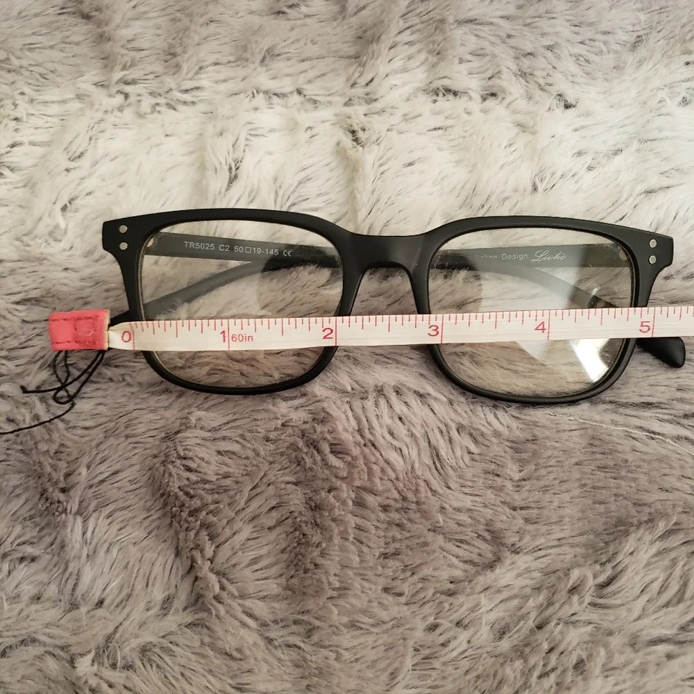 Source Unknown Black Rectangular Unisex Blue Light Protection Eyeglass Frames