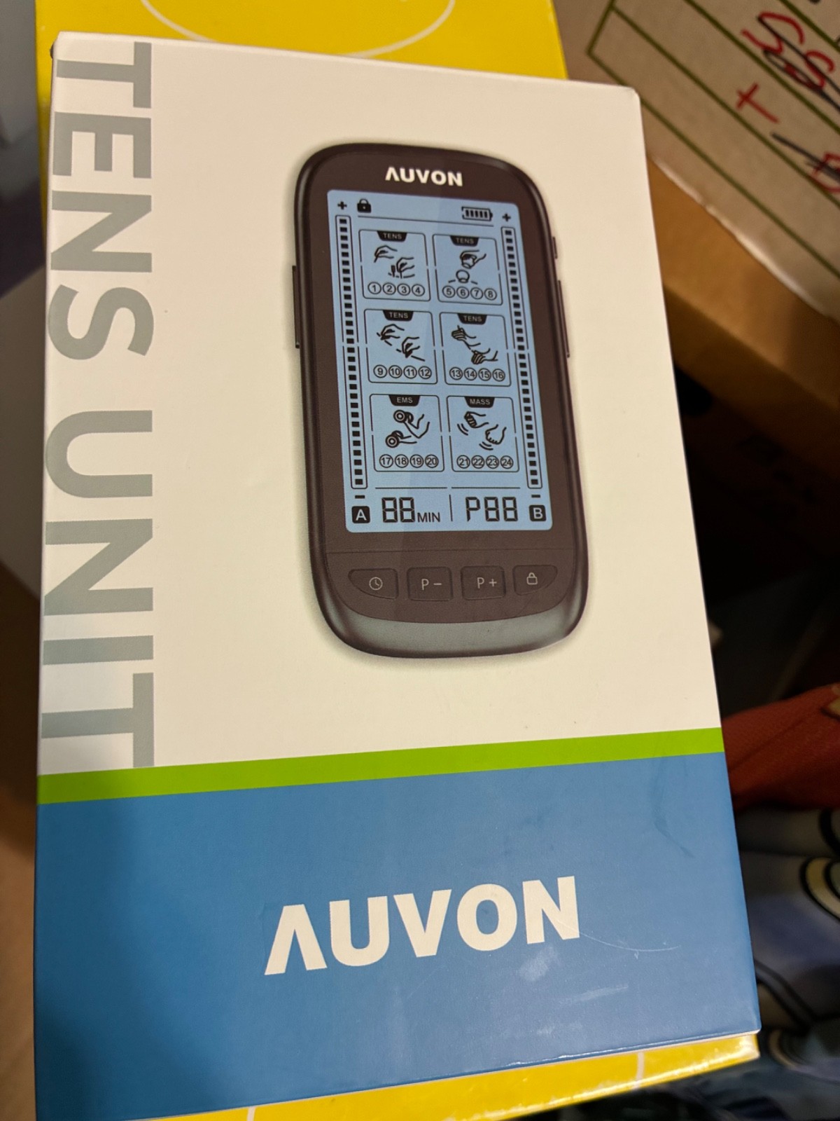 Auvon Dual Channel Tens And Powered Muscle Stimulator New in box