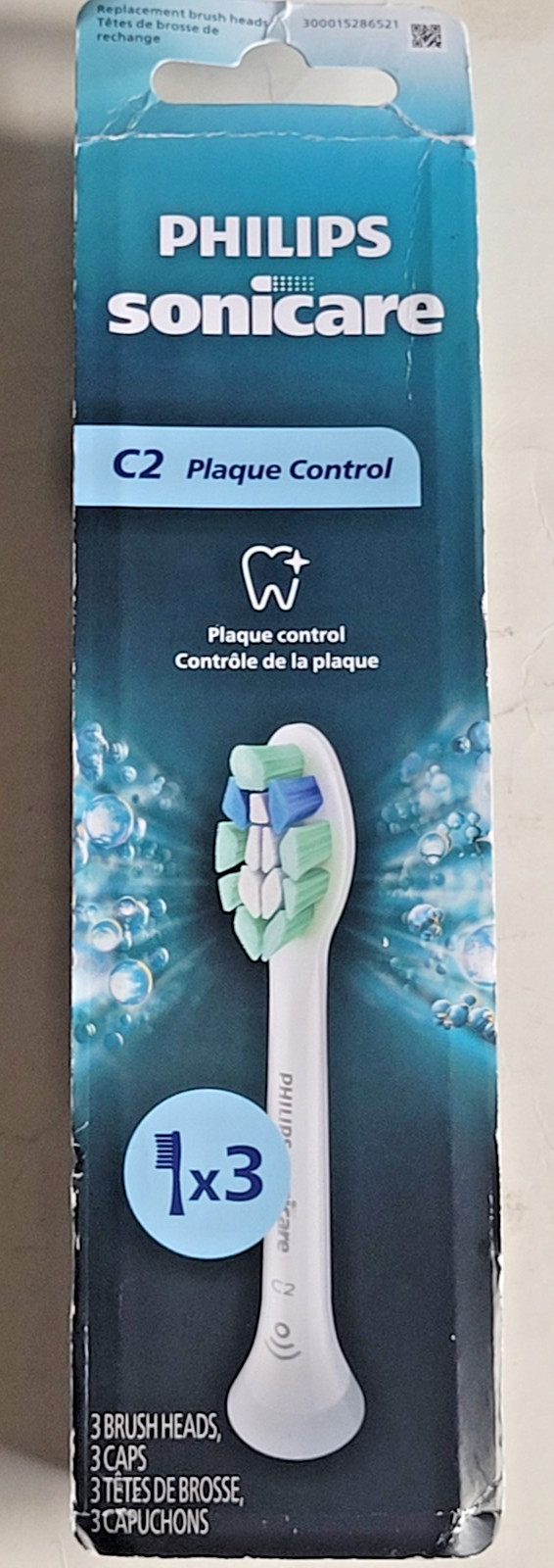 Philips Sonicare C2 Brush Heads 3 Pack White NEW SEALED