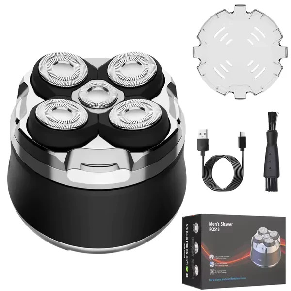 Men’s Bald Head Magnetic Electric Shaver Wet/Dry Waterproof Cordless Trimmer.