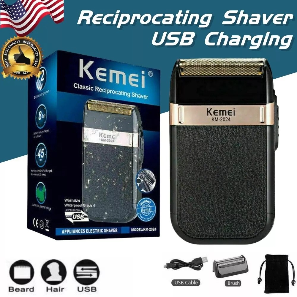 Men’s USB Electric Shaver Trimmer Razor Rechargeable Hair Beard Shaving Machine