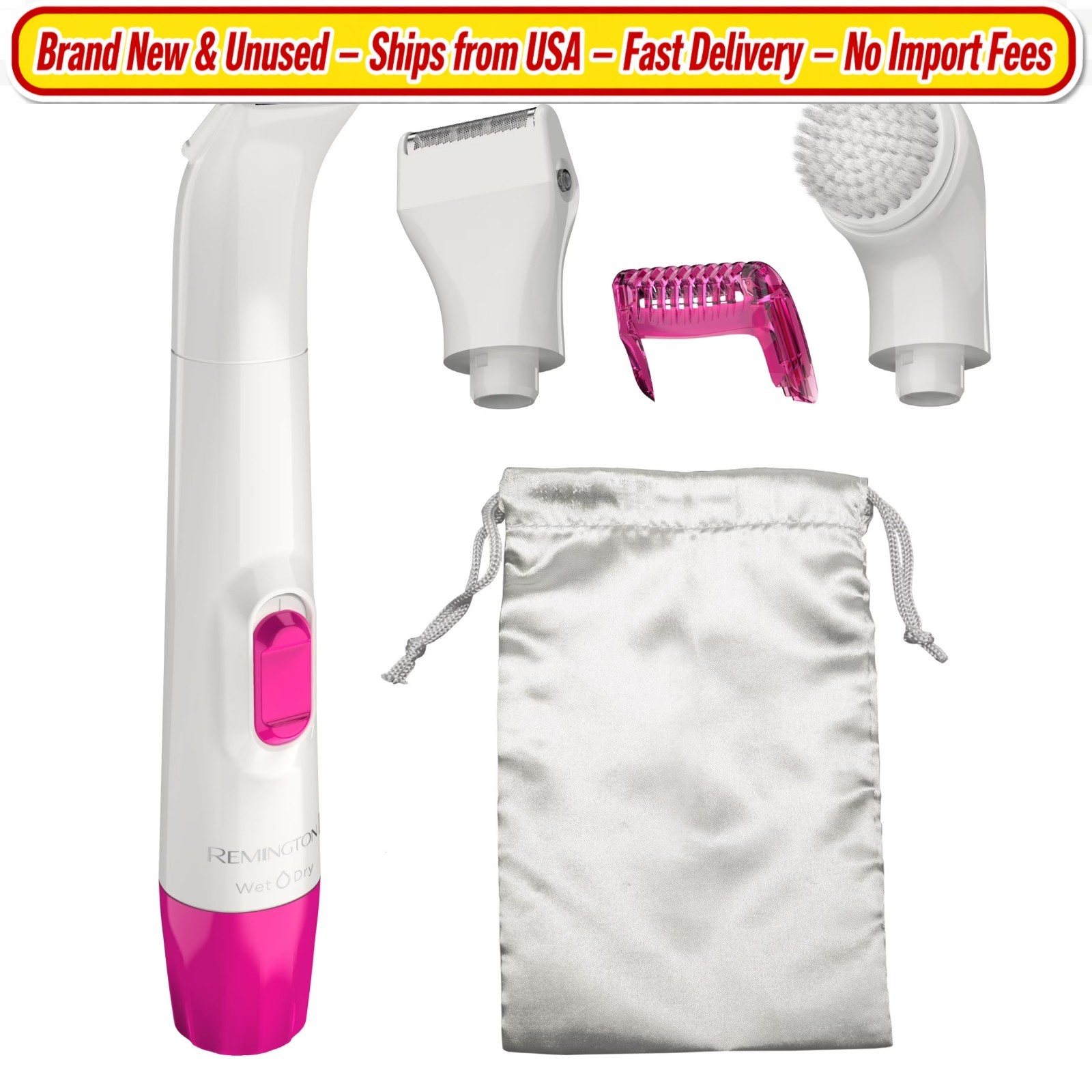 Remington Smooth & Silky Body Bikini Trimmer Kit Wet Dry Shaver Pink NEW