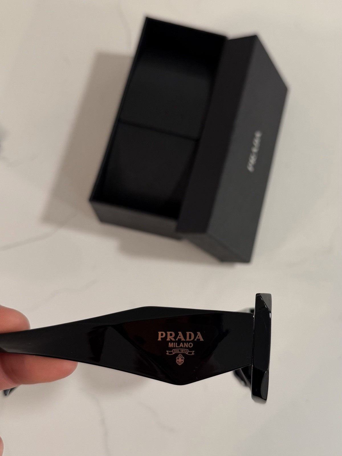 PRADA Milano Black Rectangle Glasses
