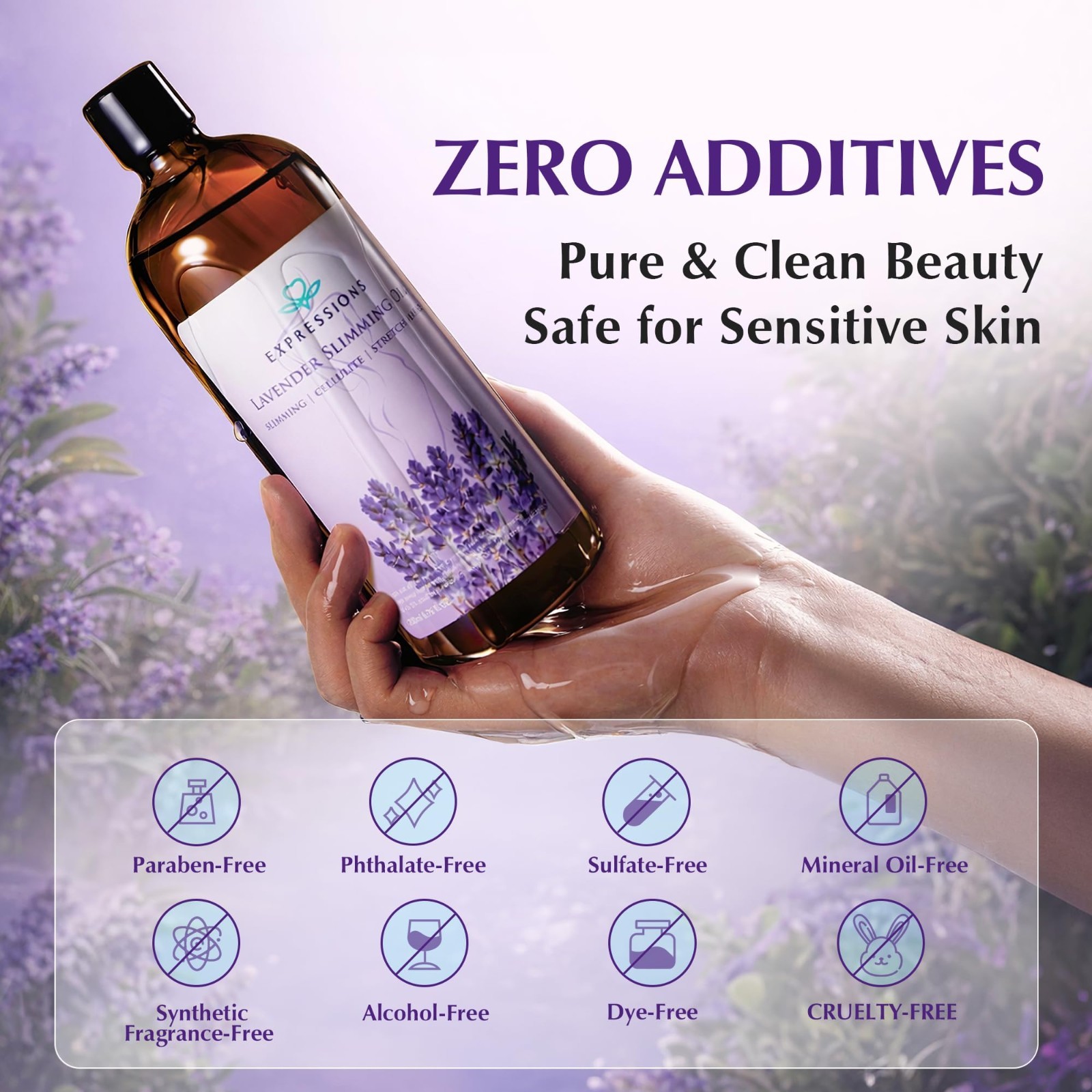Anti-Cellulite Massage Oil | Firming Body Oil for Muscle Relief & Relaxation wit