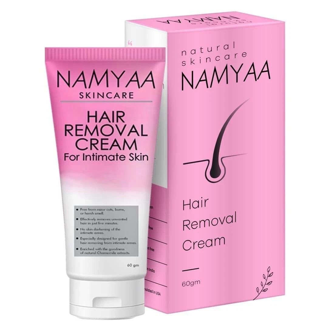 Namyaa Hair Removal Cream for Intimate Skin women 60gm/ Vitamin C 30gm