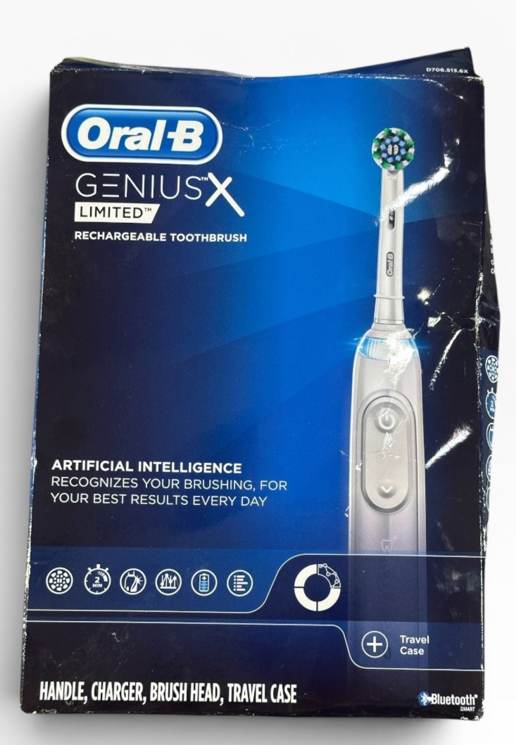 Oral-B Genius X Limited Rechargeable Electric Toothbrush – White Open Box