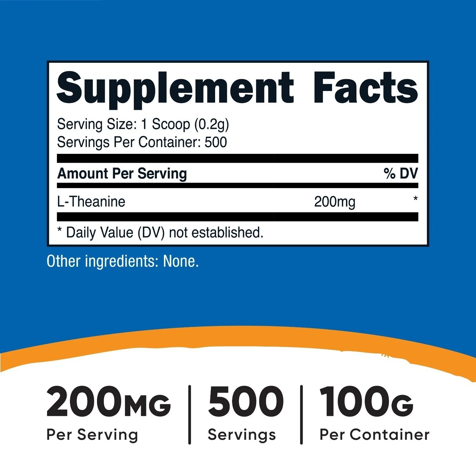 Nutricost Pure L-Theanine Powder 100 Grams