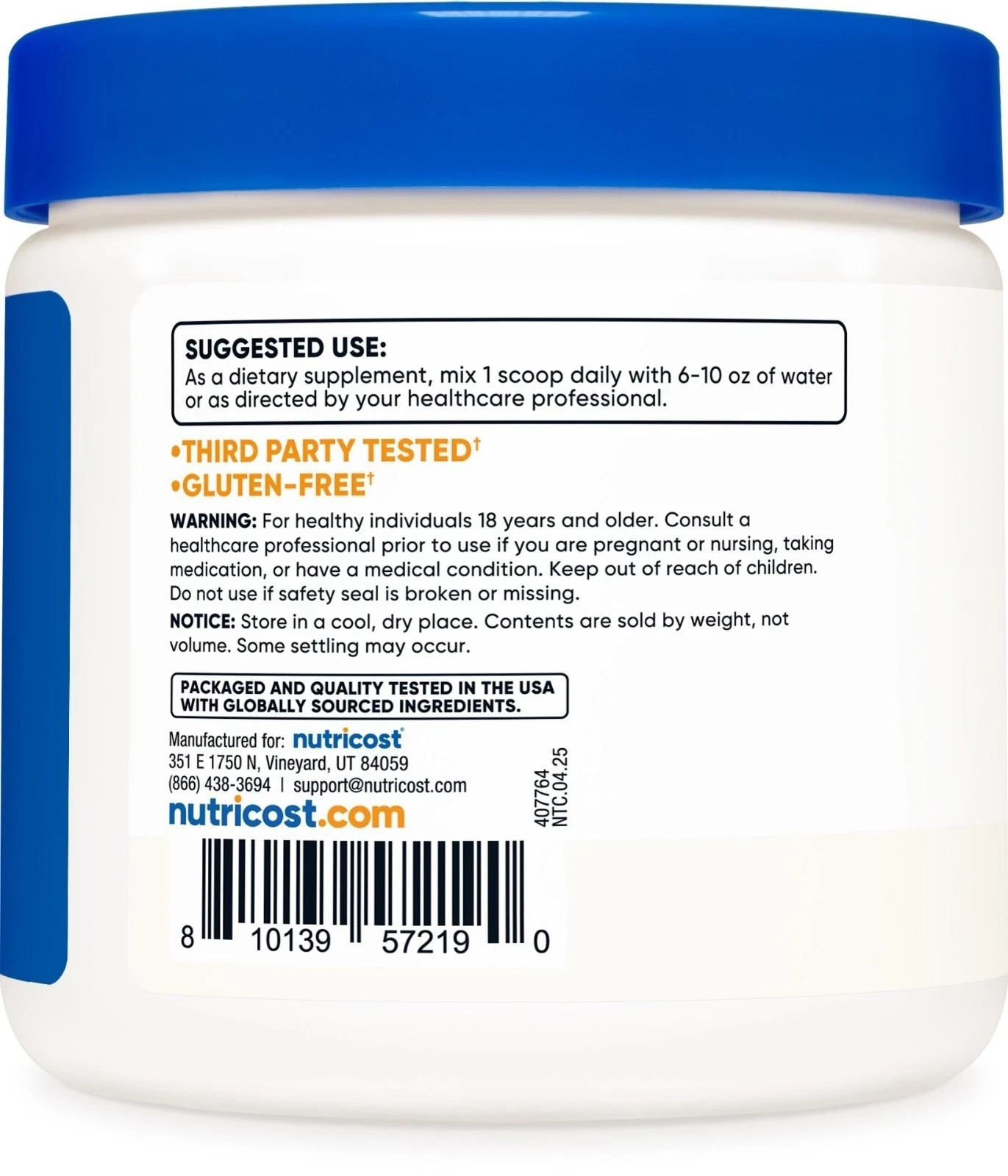 Nutricost Pure L-Theanine Powder 100 Grams