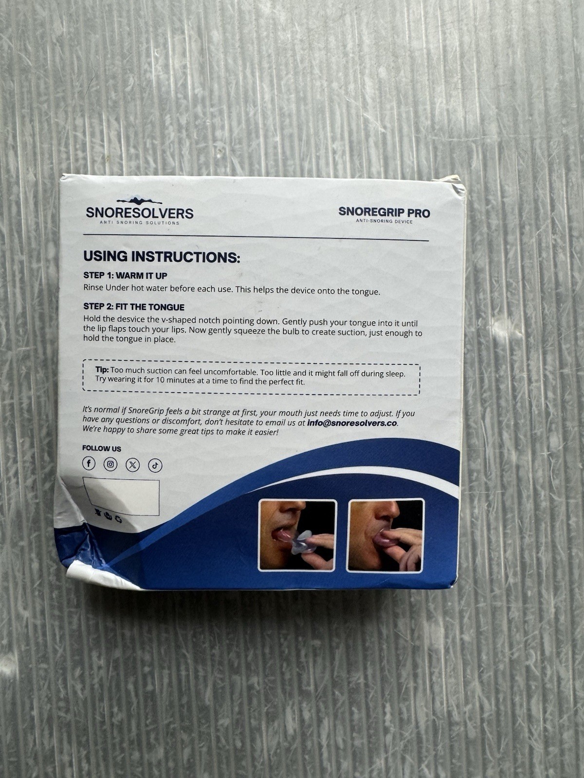 Snoresolvers SNOREGRIP PRO Anti-Snoring Silicone Device