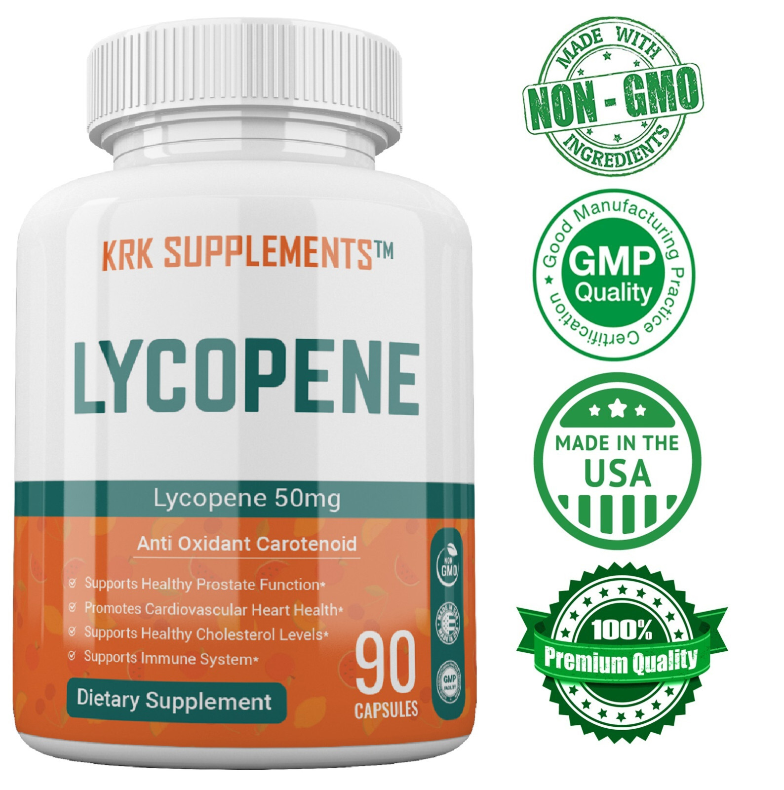 1 Bottle Lycopene 50mg Prostate Support Health Supplement