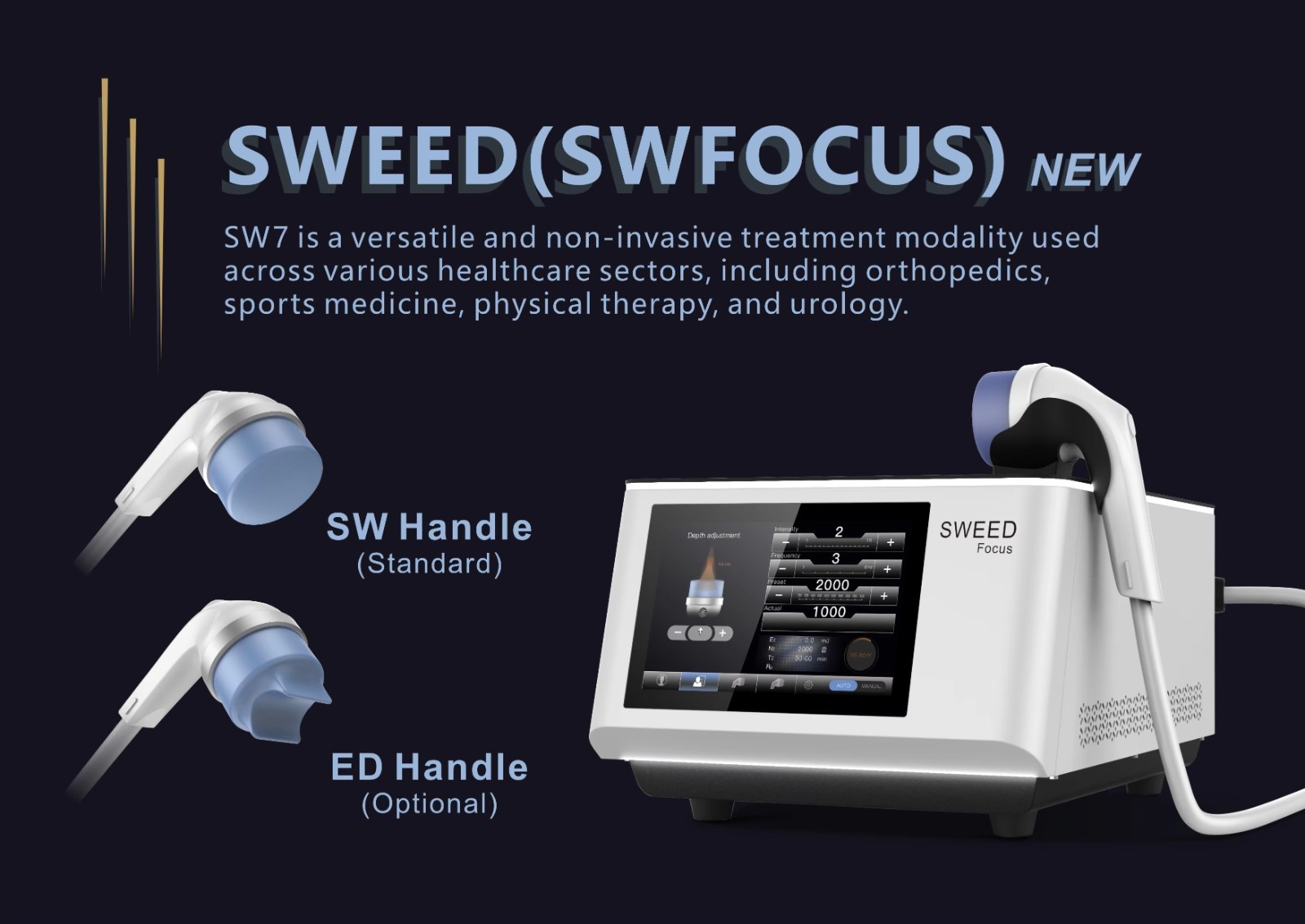 Focus Shockwave Eswt Focused Shock Wave Therapy Machine Pain Relief Physio