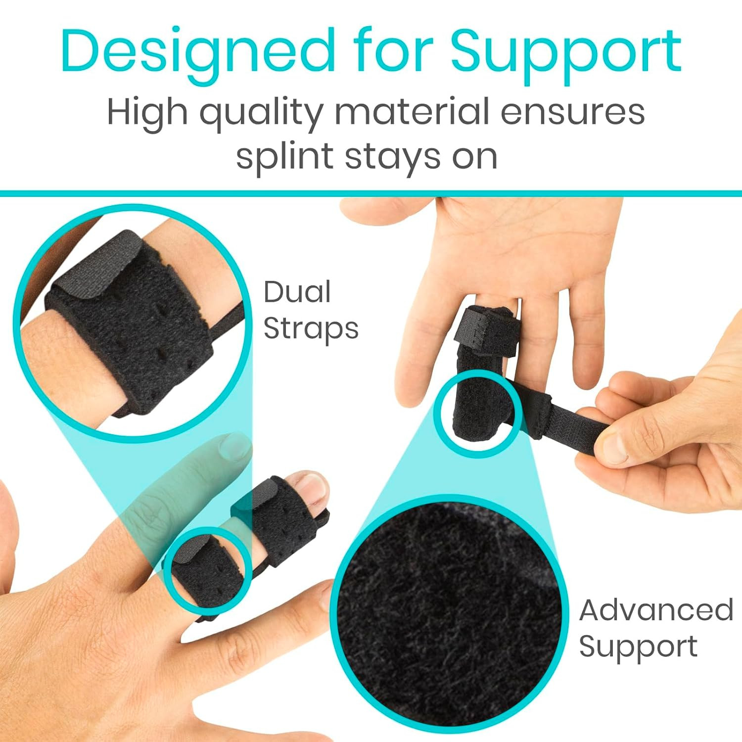 Vive Finger Splint (2 Pack) – Universal Finger Straightener – Broken and Trigger