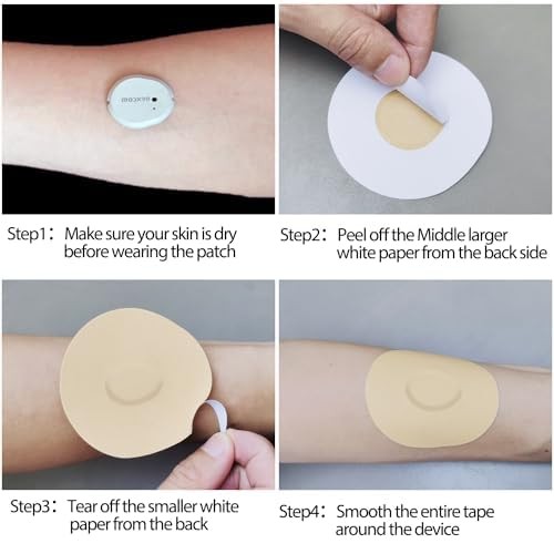 Adhesive Patches Pre-Cut for dexcom G7 & Stelo 20 Count (Pack of 1), Beige
