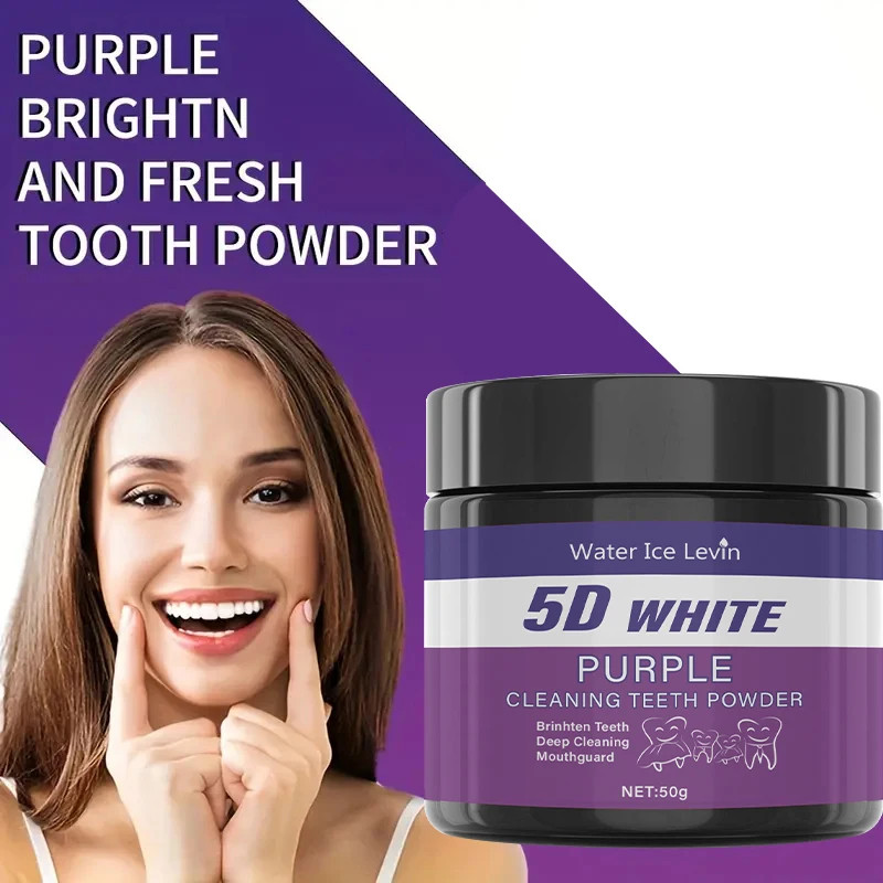 Purple Tooth Cleaning Powder – Sulfate-Free, Deep Cleaning and Polishing, Whiten