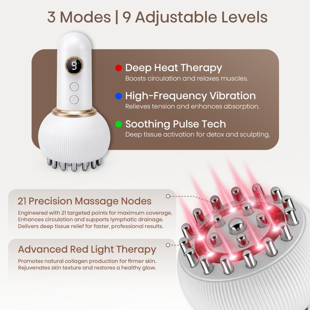 Lymphatic Drainage Massager Anti Cellulite Massage Tool Reduce Stretch Marks