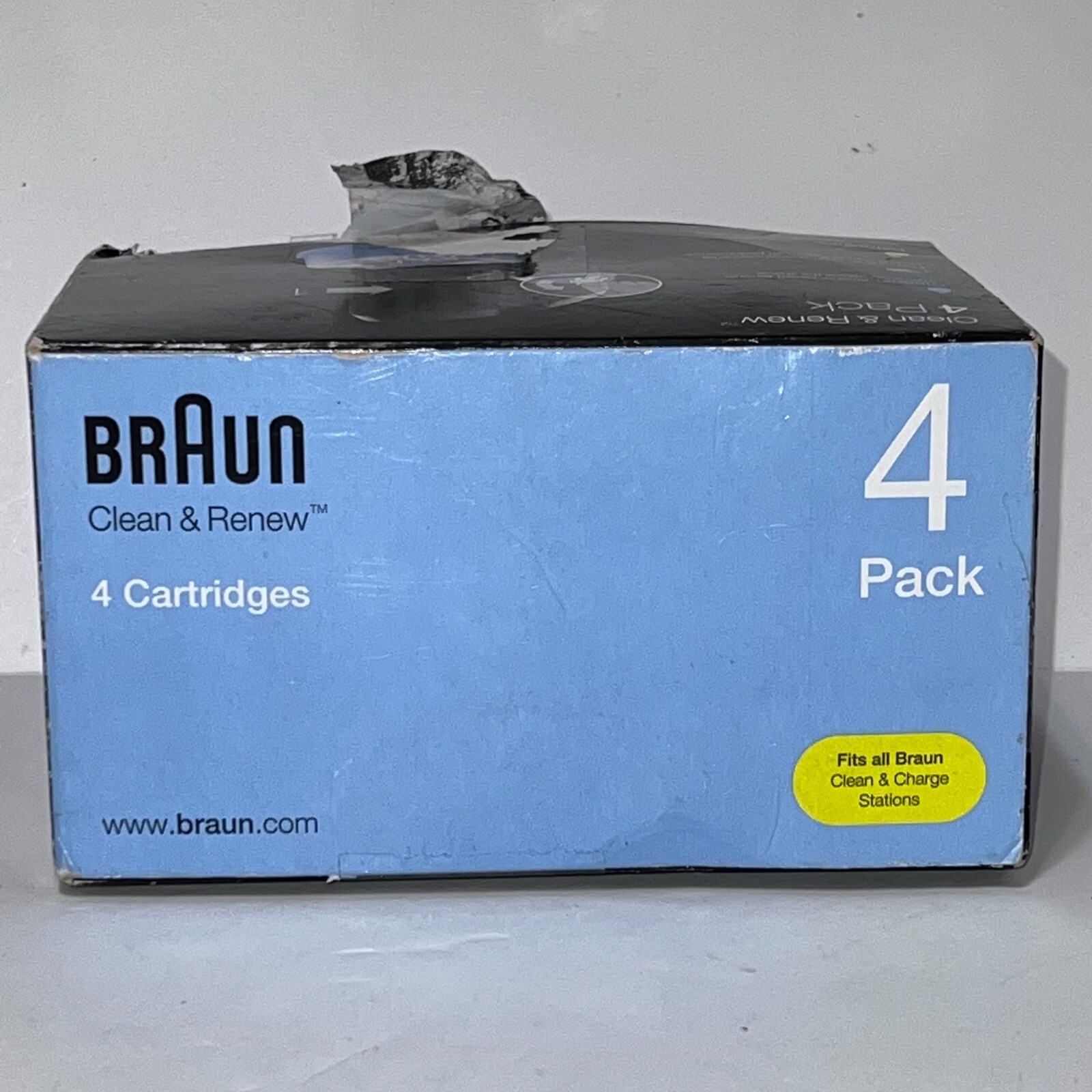 Braun Lemon Fresh Clean & Renew Refill Cartridges CCR 4 Pack 22.8 fl oz FS