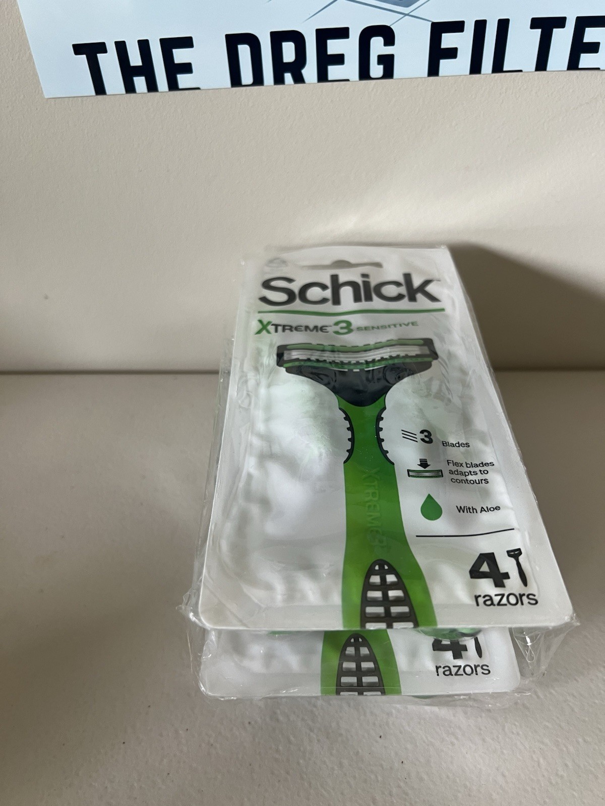 2-Pack Schick XTREME3 SENSITIVE Men’s Disposable Razors 4 Count Packs New
