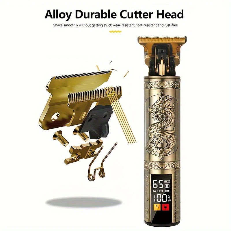 Professional Vintage Hair Clippers and Trimmers Kit, Rechargeable Cordless Hairc