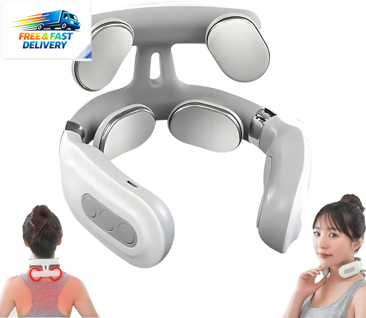 Vitality Magic Pro 2.0 Neck Massager,2025 Upgraded 4-Head Magic Pro 2.0 Neck Mas