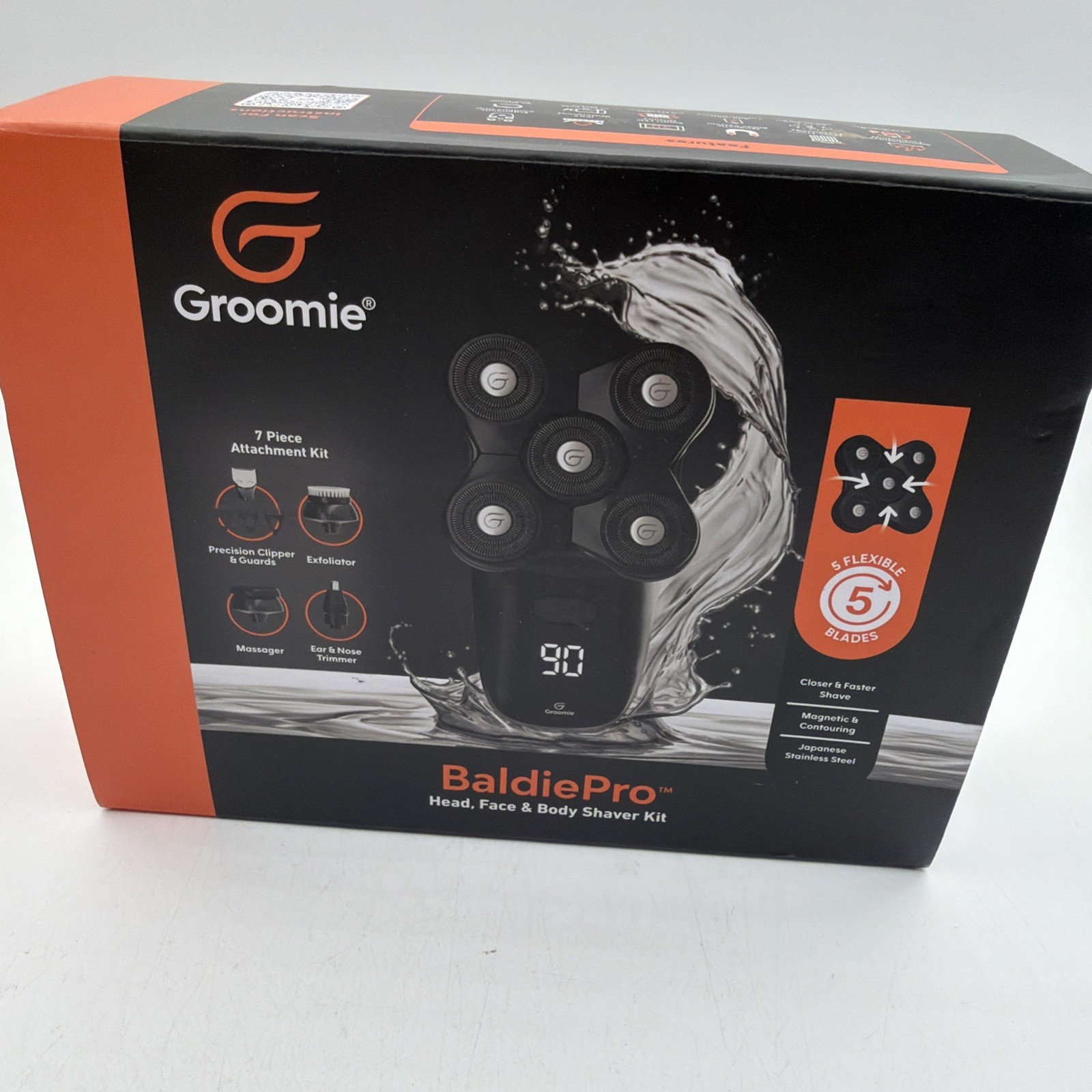 Men’s Groomie Cordless Bald Head Shavers BaldiePro Head Grooming Kit