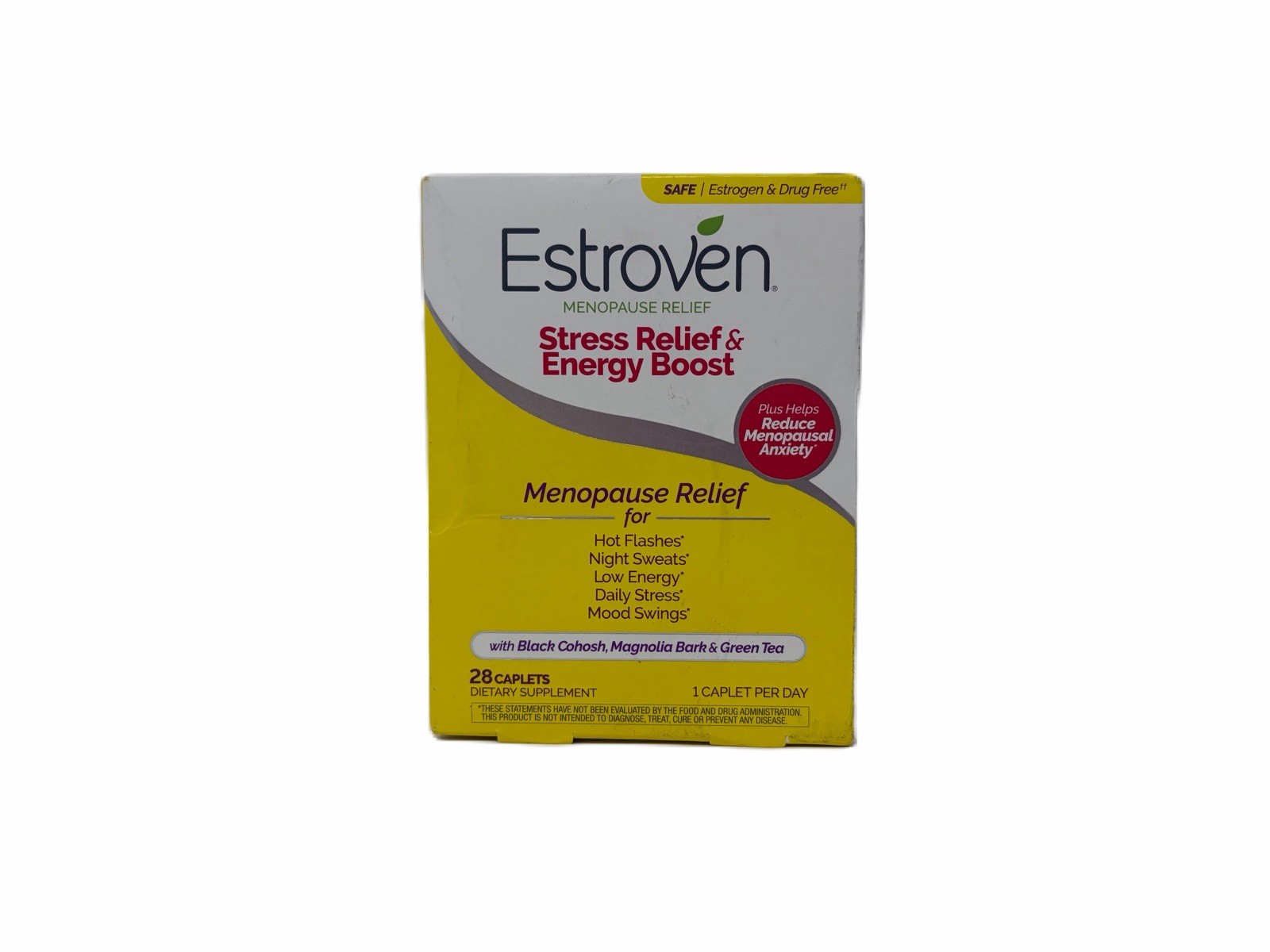 NEW Estroven Menopause Relief Stress Relief & Energy Boost Caplets 07/2027