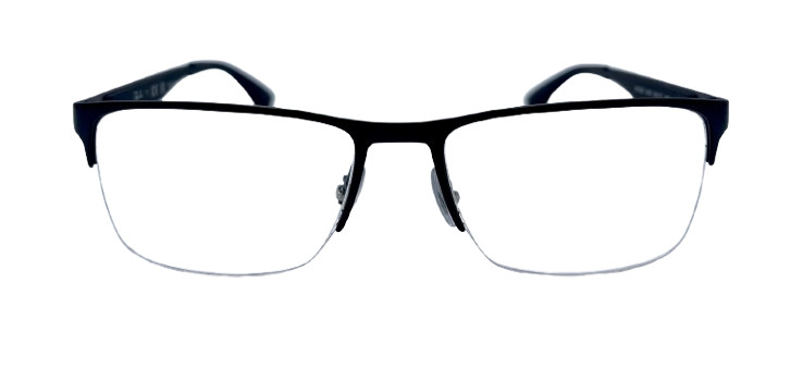 Men Ray Ban RB6335 2503 Matte Black Rectangle. Lens Replacement Recommended